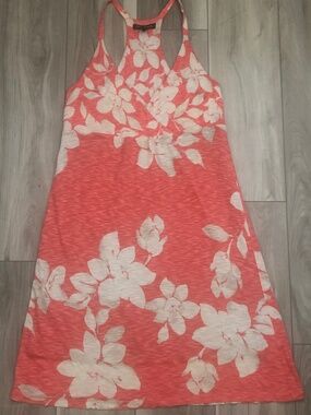 Tommy Bahama Women's Floral Sundress Orange Cream Tropical Sleeveless Lined M